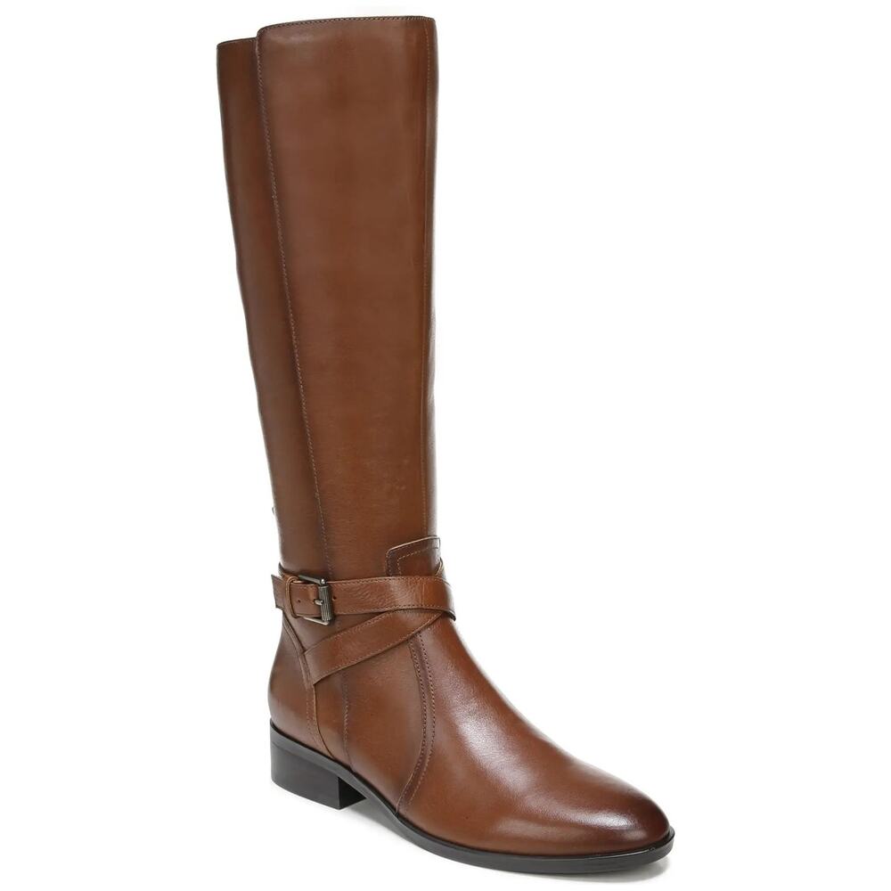 Naturalizer -Wide Calf- Brown Heeled Boots